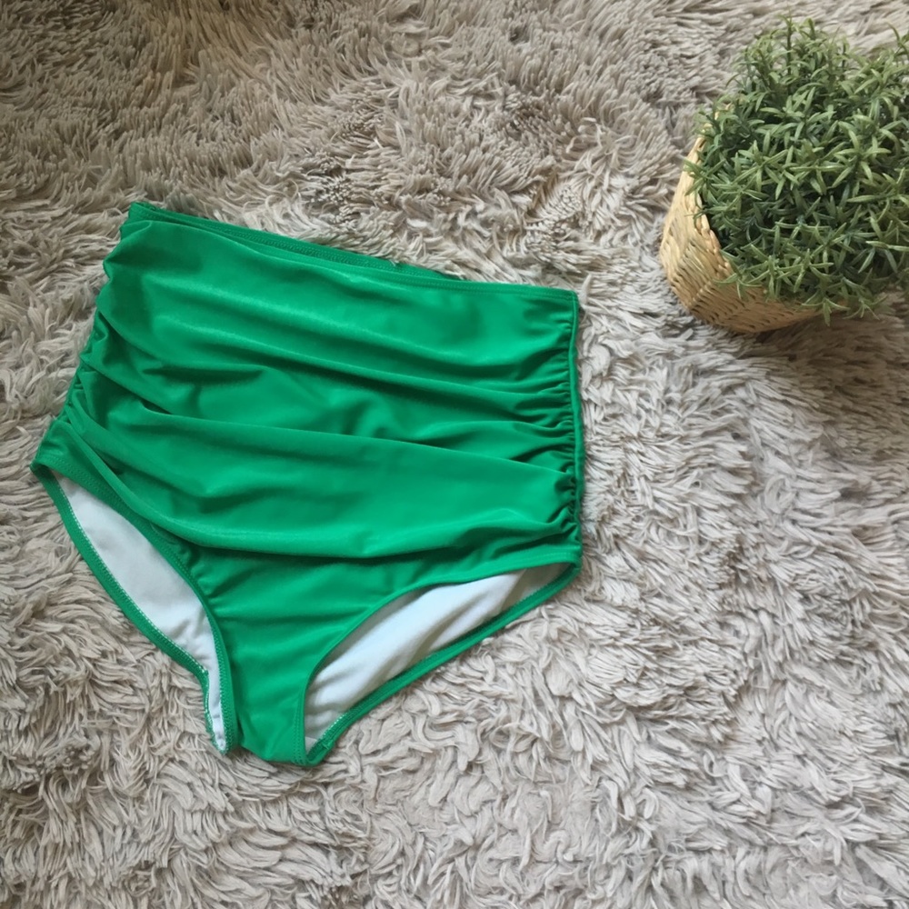 High Waist Green Bikini Bottom